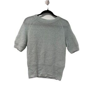 Judith & Charles Top Womens Large Mohair Open Knit Minimal Stretch Quiet Luxury